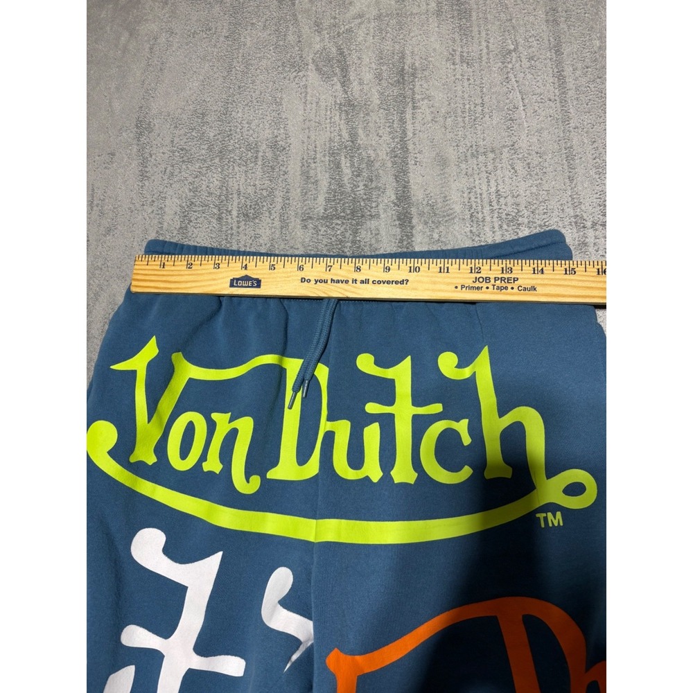 Von Dutch Mens XL Blue All Over Print Jogger Sweatpants - Picture 3 of 8